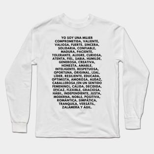 I am a woman: 50 positive affirmations Long Sleeve T-Shirt